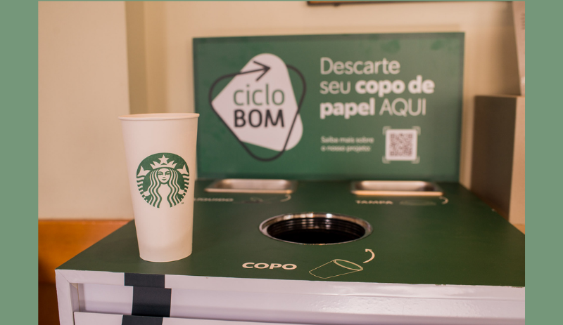 Ibema is featured in a Starbucks initiative to recycle disposable cups.